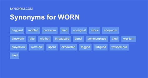 qworno|worn adjective .